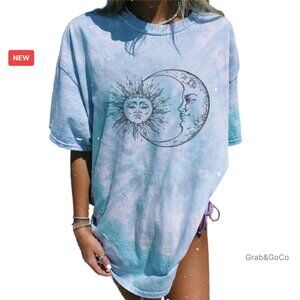 Oversized Graphic Tee Casual Loose Fit Y2K Chic Short Sleeve Cotton Top